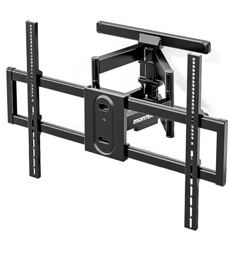 monTEK Pre-Assembled Full Motion TV Wall Mount for 43-100 Inch TVs - size: 43"-100" Full Motion