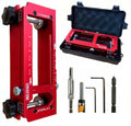 Door Hinge Template Aluminum Alloy, Door Hinge Jig Kit for Router, Hinge Router Template, Adjustable Mortise Jig Fits Door Hinges from 2.5” to 5” Length, 1/4” & 5/8” Radius, Square Corner