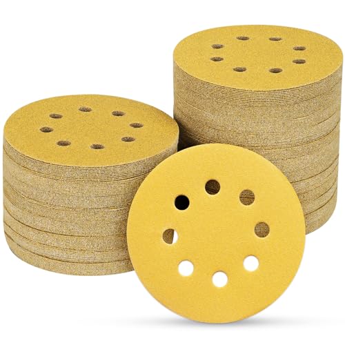 100PCS 5 Inch Sanding Discs 220 Grit Random Orbit Sander Sandpaper - style: Advanced Aluminum Oxide