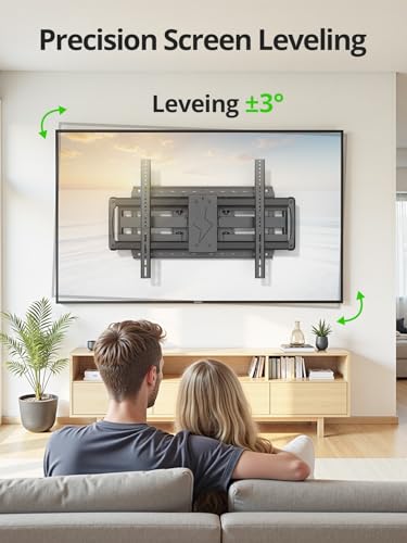 USX MOUNT 85 86 90 98 100 inch Heavy Duty Full Motion TV Wall Mount for 42-100" TVs, TV Mount with Swivel, Tilt & Leveling, Wall Mount Bracket Up to 170lbs, Max VESA 800x600mm, Fits 16/18/24" Studs. - size: 42-100 inch