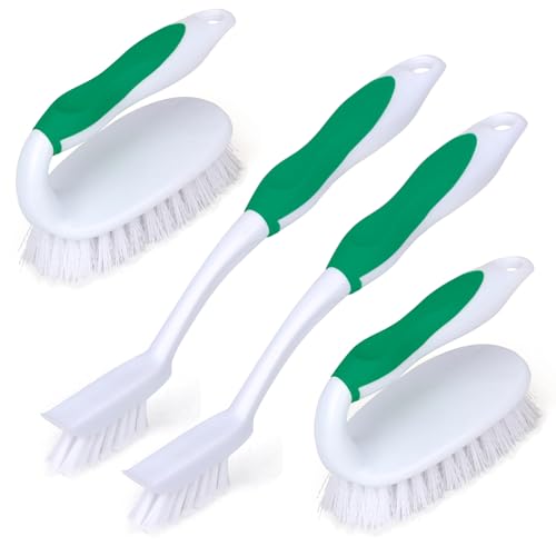 Scrub Brush Set, 4 Pack Deep Cleaning Brush Kit, Green - color: Green