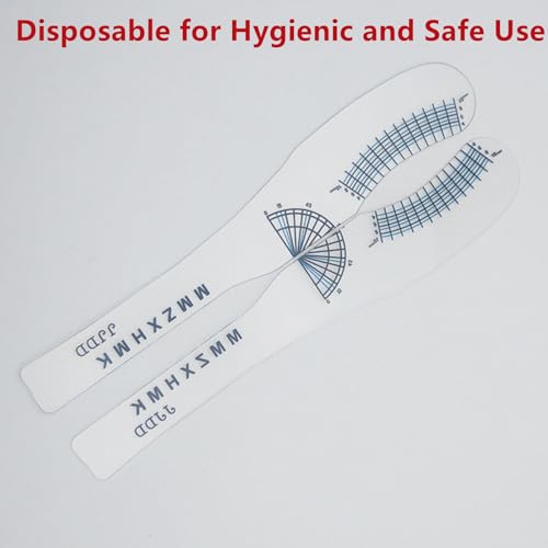 6 Pcs Eyebrow Ruler, Disposable Eyelash Measuring Ruler Eyelash Stencils Ruler Eyelashes Length Curling Degree Ruler Professional Lashes Symmetrical Positioning Extension Styling Tool