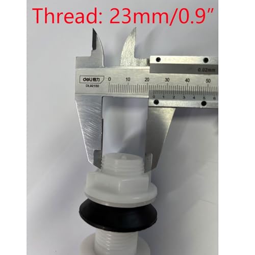 T Tulead Toilet Dual Flush Valve Replacement Parts Fill Valve Thread 0.9"