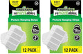FrogTape reMOVEables Medium Picture Hanging Strips, Damage-Free Removable Adhesive Wall Strips, Picture Hangers, Stick On Wall Mounting for Frames, Canvas, Home Décor, White, 12 Pairs (24 Pieces) - size: 12 Pairs (Pack of 2), style: Medium