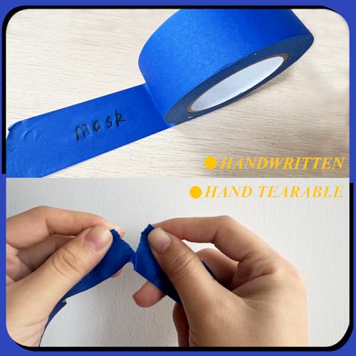 Professional Painters Tapes 2 Inch Wide (1.88 In x 60.1 Yds x 6 Rolls =360.6 Yds ), Blue Masking Tape, Paint Paper Tape, Protects Surfaces, No Residue, Painter's Tape for Wall Painting, Canvas Edging - size: 6 Rolls, 1.88IN X 60.1YD
