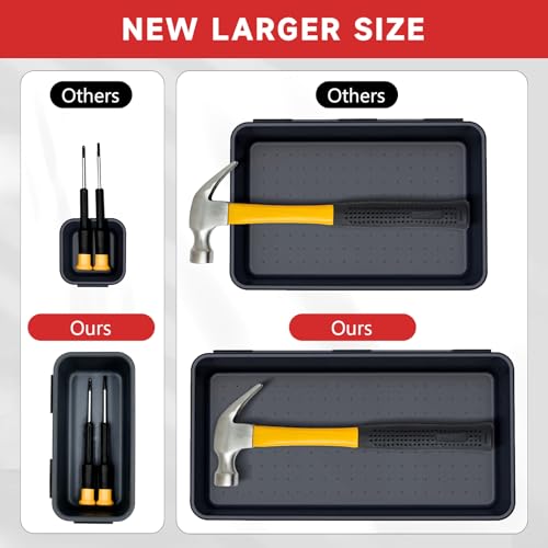 Tool Box Organizer Tray, 60 PCS & 5 Sizes, Black and Red - color: Black & Red: 60 PCS