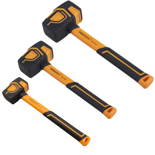 BOOSDEN Rubber Mallet Hammer Set 3 Piece 10 oz, 20 oz, 36 oz - size: 3-Pack Rubber Mallet