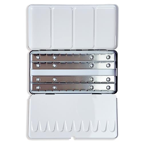 FCLUB Large Empty Watercolor Tin Palette for 48 Half Pans or 28 Full Pans - style: Empty Tin Box (48)