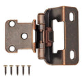 20 Pack (10 Pairs) 1/2 Inch Overlay Partial Wrap Hinges Oil Rubbed Bronze - color: Oil Rubbed Bronze, size: 20 Pack (10 Pairs)