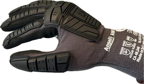 Ansell RINGERS R-840 Black TPR Impact Gloves, MD, Vend Pack, Case of 72 - size: Size 8 (S)