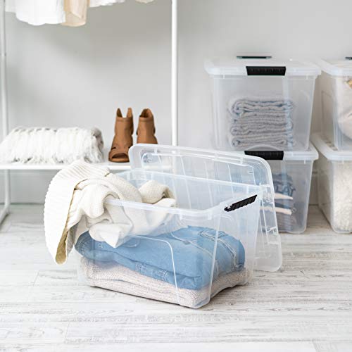 IRIS USA 6-Pack 40 Quart Storage Bins with Lids, Clear - color: Clear, size: 40 Qt, style: 4 Pack