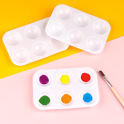 Tamaki 16 PCS Plastic Paint Tray Palettes, White - color: 16 Pcs