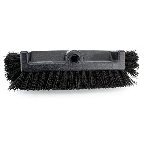 SPARTA Multi-Level Tile Scrub Brush 12" Wide Brush Head, Heavy-Duty Tile Cleaning Brush with End Bristles for Commercial Tiles, Tubs and Floor, Plastic, 12 Inches, Black - color: Black