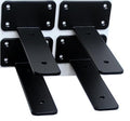 4 Pack - 5 inch Black Hidden L Shelf Bracket (1/5 Inch Thicked) Iron Floating Shelf Brackets Rustic Industrial Metal Brackets for Shelf Support - size: 5 Inch, style: Black 4 Pack
