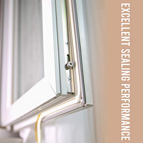 CANOPUS Weather Stripping Door & Window Seal Strip, Weather Stripping Door Seal, Self Adhesive with Double D-Shaped Section Profile, Insulation Roll, 2 Rolls of 2 Strips, 8ft Each, Total 32ft, White - color: White
