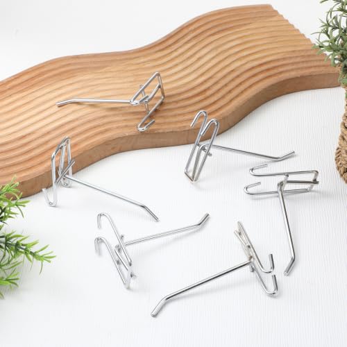 60 PCS 4in Grid Wall Hooks, Storage Gridwall Display Hangers, Heavy Duty