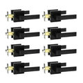 SUNTAI 8 Pack Matte Black Door Handles Privacy Door Levers Without Key, Bed and Bath Door Locks Interior Door Knobs, Reversible Flat Levers with Square Rosette - size: 8