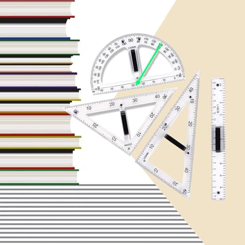 Math Ruler Magnetic Classroom Math Geometry Tool Set Enhances Classroom Learning, Easily Mounts to Blackboard Protractor Measuring Ruler Triangle Ruler (Tp2pc) - size: Tp2pc