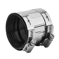 Flexible pipe Coupling with Stainless Steel Clamps.Pipe Connector for PVC and Metal Pipes (4inch/108mm-114mm) - size: 4 inch (108-114 mm)