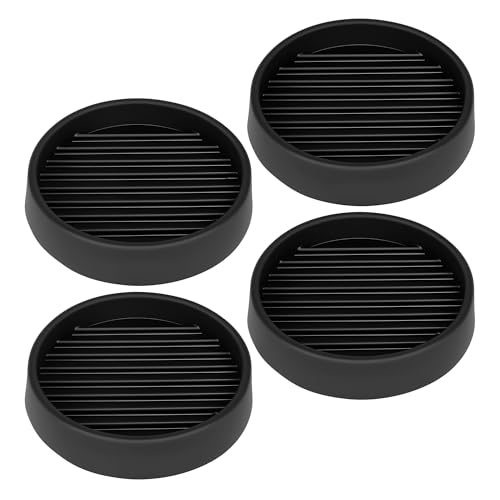 2.5X2.5 Round Rubber Caster Cups, Non Slip Furniture Pads - 4 Pack - color: Black, size: 2.5” 4pcs