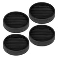 2.5X2.5 Round Rubber Caster Cups, Non Slip Furniture Pads - 4 Pack - color: Black, size: 2.5” 4pcs