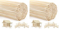 Cididu 300 Pcs Wooden Dowel Rods, 1/4 x 14 Inch Round Wooden Sticks Craft Sticks, Unfinished Natural Bamboo Sticks for Christmas Gift, Thanksgiving, Crafts Arts and DIYers (Pack of 2) - size: 14 inches x 0.25 inches (Pack of 2)