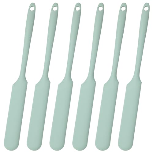 Gartful 6PCS Silicone Spatula Sticks, Non-Stick Epoxy Resin Mixing Sticks Scraper Tools, Reusable Stirring Rods for Resin, Paint, Waxing, Liquid, Arts Crafts Supplies, Facial Mask, Light Green - color: Light Green, size: Large