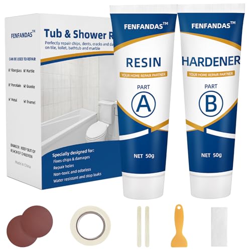 Tub Repair Kit White, Fiberglass Tub and Porcelain Sink Repair Kit