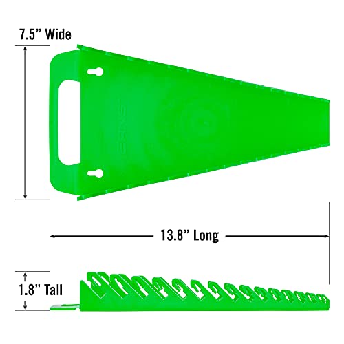 ERNST 5056 Gripper Wrench Organizer, 15 Tool, Green - color: Green, style: 15 Tool