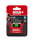 SOLA LSGOM GO! Magnetic Portable Level with Clip and 1 60% Magnified Vial, 3-Inch - size: 3-Inch, style: Magnetic, Pocket-Size