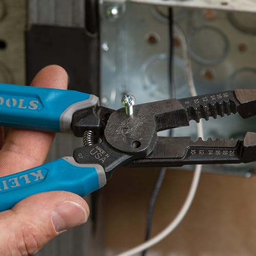Klein Tools K12035 Klein-Kurve Wire Cutters, Made in USA, Heavy Duty Wire Stripping Tool - size: Wire Stripper