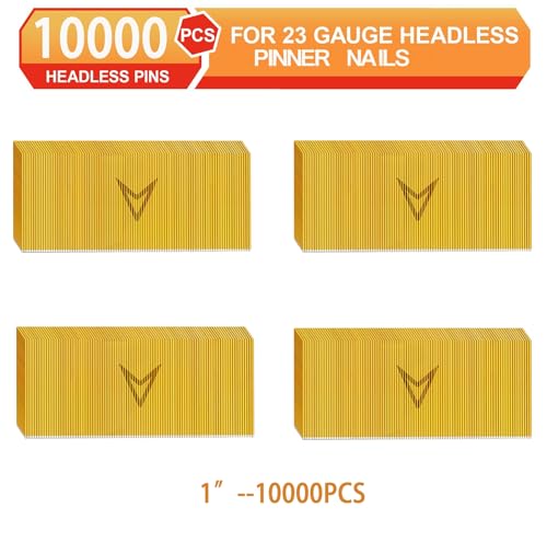 23 Gauge Pin Nails,Headless Pinner,1",10000pcs - size: 1"---10000pcs