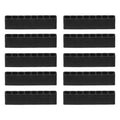 HARFINGTON 10pcs Screwdriver Bit Holder Organizer 65x9.5x16mm 8 Holes Hex Drill Plastic Storage Case for Any 1/4" Metal Driver Bits - style: 8 Holes