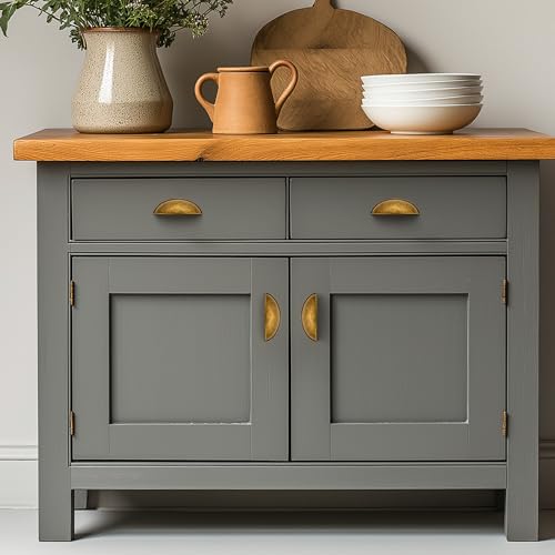 Ravinte Antique Brass Drawer Pulls Cabinet Cup Pulls 3 Inch 10 Pack | Kitchen Hardware, Cup Pull Shape, Cabinet Handles, Drawer Handles, Smooth Drawer Grip,For Dressers, Cupboards - color: Antique Brass