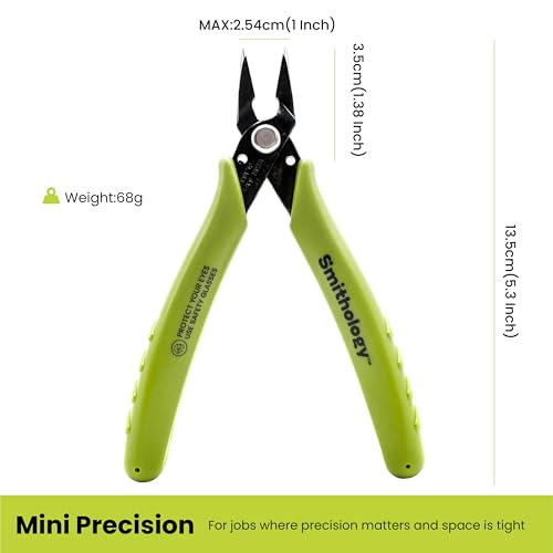 Smithology Mini Needle Nose Pliers 3-Pack, 5.3" Long Nose, Serrated Jaws