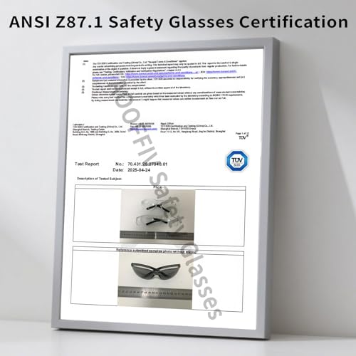 Tinted Safety Glasses Bulk of 50, ANSI Z87.1 Eye Protection Goggles | Anti-Impact, Anti-Scratch, Lightweight Polycarbonate Lenes, Bulk Safety Glasses for Woodworking, Carpentry, Road Maintenance - color: 118-50pc Grey