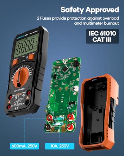 Crenova 890Z Digital Multimeter 6000-Count TRMS 1000VDC/750VAC Auto-Ranging