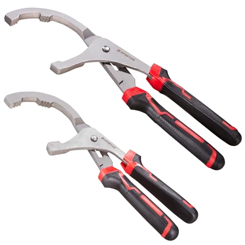 Spurtar Oil Filter Wrench Set, 9'' & 12'' Universal Oil Filter Removal Tool - size: 9" & 12" Pliers: 1-3/4" - 3-3/4"