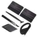 Gomake Vehicle Vinyl Wrap Window Tint Film Tool Kit Include 4 Inch Felt Squeegee, Retractable 9mm Utility Knife and Blades, Zippy Vinyl Cutter and Mini Go Corner Squeegee for Car Wrapping (5 Tools) | Vinyl Wrap Squeegee Tool, 9mm Utility Knife, Film Cutte