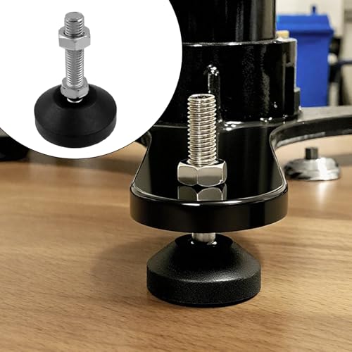 M12 Leveling Feet 880 Lb Capacity, 3.2-Inch Height, 2.28-Inch Base, 4Pcs - color: Black, size: D60xM12xH50mm