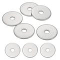 MECCANIXITY 5 Pcs M5 Stainless Steel Flat Washers Round Assortment Parts Spacers Assorted for Screws, Bolts, Plumbing, Automotive, Electrical 5.4mm ID 25mm OD 2mm Thick - size: M5, 5.4mm ID 25mm OD 2mm Thick