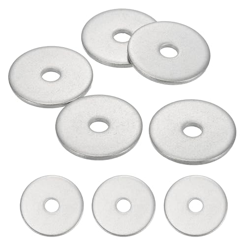 MECCANIXITY 5 Pcs M5 Stainless Steel Flat Washers Round Assortment Parts Spacers Assorted for Screws, Bolts, Plumbing, Automotive, Electrical 5.4mm ID 25mm OD 2mm Thick - size: M5, 5.4mm ID 25mm OD 2mm Thick