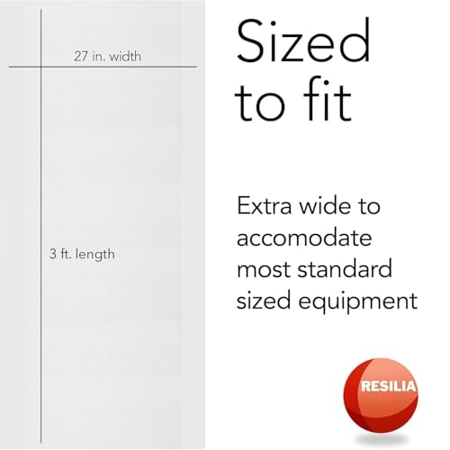 RESILIA Premium Clear Floor Protector Mat – Heavy-Duty Plastic Vinyl Covering for Hardwood, Tile, or Laminate Floors, Table, or Desk –American Modern Pattern 27" x 3' Waterproof Roll, Made in USA - size: 27" x 3'