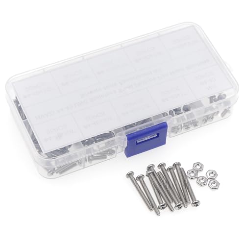 #4-40 UNC 304 Stainless Steel Phillips Pan Head Screw & Hex Nut Kit - size: #4-40UNC