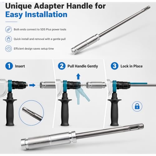 SDS Plus to SDS Plus Adapter Extension Shaft,Total Length 11.81" - size: 11.81”