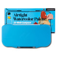 Transon Watercolor Palette Folding with Lid 18wells 2 Mixing Areas and 1 Large Mixing Tray Also for Gouache Acrylic Paint Palette Blue Color - color: Blue