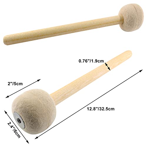 Jiozermi 2 Pcs Drum Mallet, Beige, 13.22 Inches for Drums Snare Drums - color: Beige