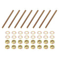 PATIKIL 5/16" x 4-1/2" Color Zinc Fully All Thread Rod, 8 Pcs Carbon Steel Long Threaded Screw Stud Bolts for Furniture Garden Mounting Assembly Fastening - size: 5/16" x 4-1/2"