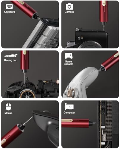 Fanttik E2 Ultra Electric Screwdriver, Screwdriver for Electronics (Red) - color: Burgundy Red