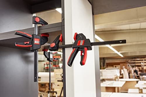 BESSEY EHK SERIES - 100 lb Clamping Force - 06 in - EHKM06 Trigger Clamp Set - 2.375 in. Throat Depth - Wood Clamps, Tools, & Equipment for Woodworking, Carpentry, Home Improvement, DIY - size: 6 in., style: 100 lb force